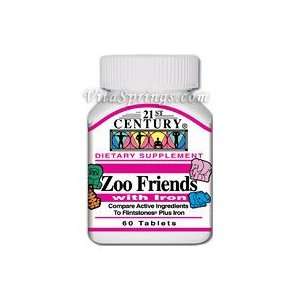  Zoo Friends with Iron 60 Chewable Tablets, 21st Century 