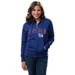 New York Giants Womens Blue Football Classic II Full Zip 
