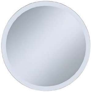  Round Frameless 18 Wide Beveled Wall Mirror: Home 