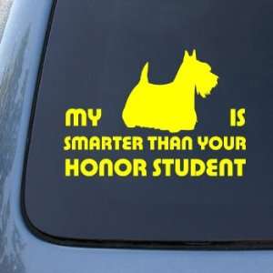 HONOR STUDENT   SCOTTISH TERRIER   Dog Sticker #1531  Vinyl Color 