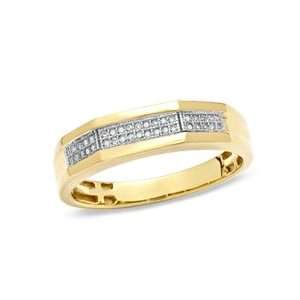   10K Gold   Size 10.5 Mens 1/10 CT. T.W. MENS DIAMOND RINGS: Jewelry