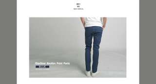Bros Mens Slim Skinny Cotton Pants Jeans Blue  