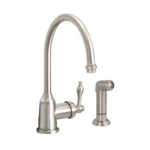   Single Handle Kitchen Faucet with Matching Side Spray, Brushed Nickel