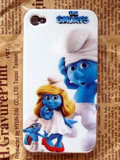 The Smurfs Cartoon Clumsy Smurfe Brains Case Cover for iPhone 4 4G 4S 
