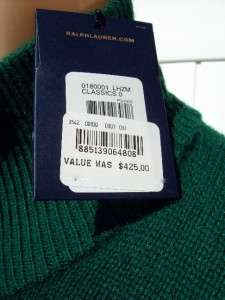 Ralph Lauren mens polo sweater cashmere small half zip  