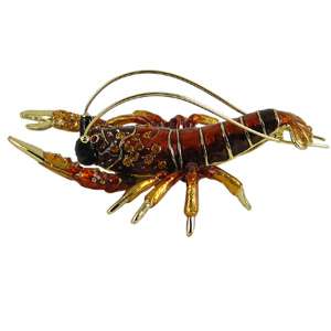 Lobster 3D Trinket Box Bejeweled w/Swarovski crystals  