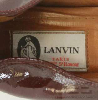 Lanvin Cranberry Red Patent Leather Classic Ballerina Flats  