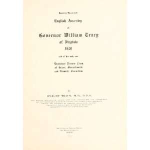  Discovered English Ancestry Of Governor William Tracy Of Virginia 