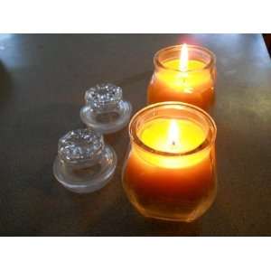 Glass JAR Organic Beeswax Candles 