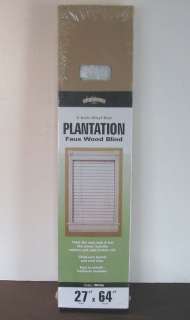 Plantation blinds 2 white Faux wood 27x64  