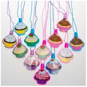  Cupcake Bubble Necklaces Toys & Games