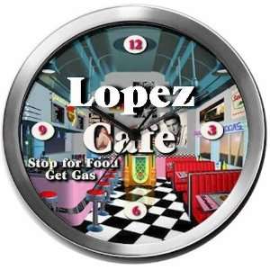 LOPEZ 14 Inch Cafe Metal Clock Quartz Movement Kitchen 