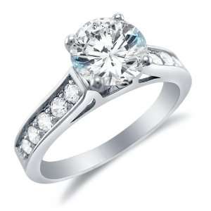   CZ Cubic Zirconia Engagement Ring 1.75ct.: Sonia Jewels: Jewelry