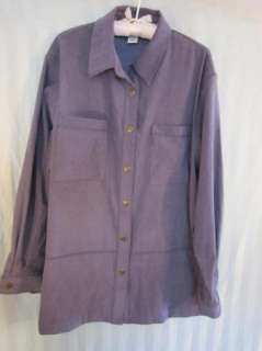   Dunner light purple thick shirt , mole skin? size 18W, # hb11  