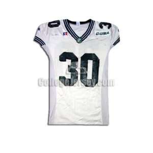   No. 30 Game Used Tulane Russell Football Jersey