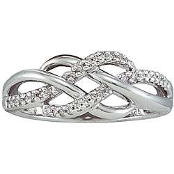 Sterling Silver 1/10ct TDW Diamond Fashion Ring  