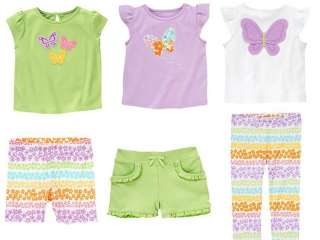   BUTTERFLY BLOSSOMS Fly With Me Tee Bike Shorts Leggings 3T 4T 5T