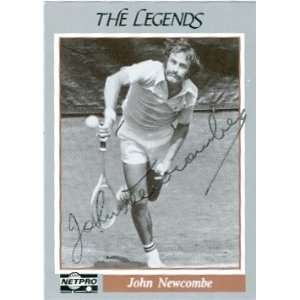  John Newcombe Autographed/Hand Signed Tennis card (1991 