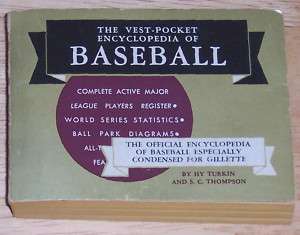 The Vest Pocket Encyclopedia of Baseball; 1956 by Hy  