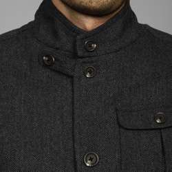 Toscano Mens Herringbone Military Wool Blend Jacket  Overstock