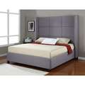 Castela Soft White Faux Leather King Sleigh Bed  Overstock