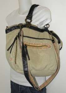 NEW AMERICAN RAG CROSSBODY DARCY LARGE CANVAS TOTE BAG COUNTRY GIRL 