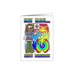  Groovy 30th Birthday   Hippy Birthday Card Toys & Games