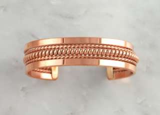   Rope Copper Cuff Bracelet Navajo Native American Indian Jewelry  