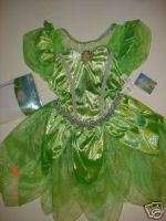 Disney Store Fairies Tinkerbell Costume Dress W/Tights  
