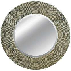 Round Framed Silver Wall Mirror  Overstock