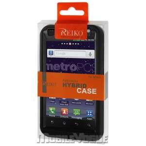 Premium Hybrid Case Skin Cover for LG Esteem MS910 MetroPCS Black 