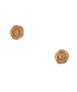 14 kt. Black Hills Gold Rose Earrings  