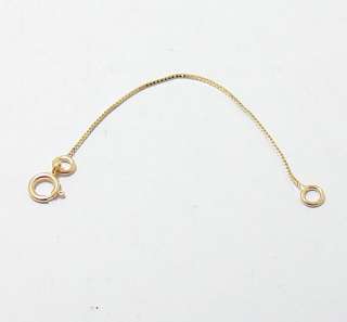 Baby Box Chain Necklace Extender 14K Yellow Gold 0.6mm  