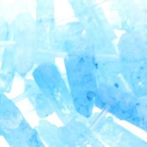 Light Blue Cracked Crystal  Freeform Plain   30mm Height, 10mm Width 