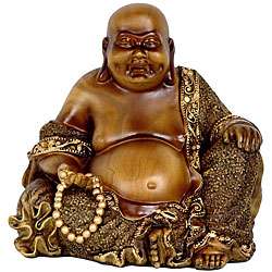 Sitting 6 inch Laughing Buddha Statue (China)  