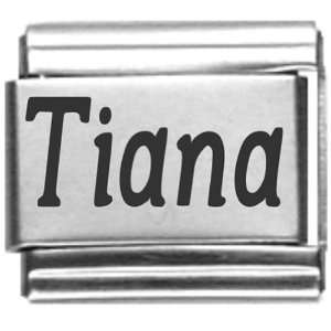  Tiana Laser Name Italian Charm Link Jewelry