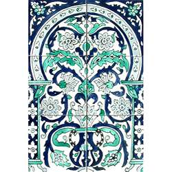 Victorian style Floral Arch 6 tile Ceramic Mosaic  