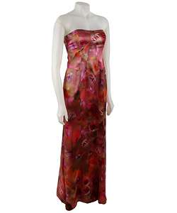 David Meister Strapless Floral Satin Gown  Overstock