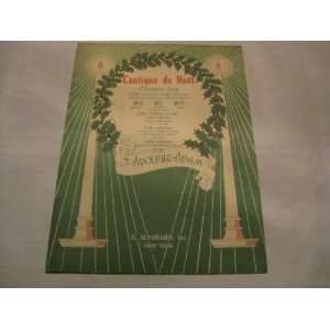  CANTIQUE DE NOEL ADOLPHE ADAM 1935 SHEET MUSIC FOLDER 462 