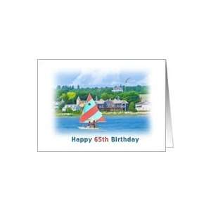   , Sailboat on a Lake, Landscape and Nautical Card Toys & Games