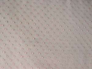 Old Fashioned Woven Dotted Swiss Pink on White  