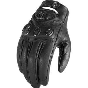  ICON HELLA WOMENS LEATHER GLOVES BLACK MD Automotive
