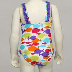 Carters Toddler Girls Fish Pattern Swimsuit  Overstock
