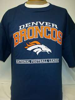 New! NFL Denver Broncos Navy Blue Short Sleeve T shirt  