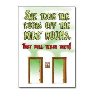   Doors Off Kids Rooms Funny Happy Birthday Greeting Card: Office
