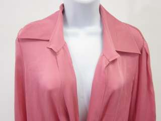 NWT MISSONI Orange Label Pink Silk Wrap Blouse Sz 10  