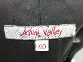 ALVIN VALLEY Black Shiny Texture Pants Slacks Sz 40  