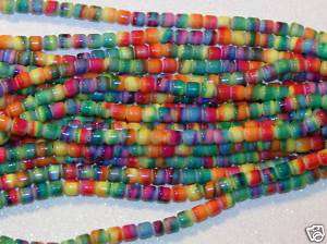 GLASS BEADS MULTI COLOR CATS EYE 7 MM 15 CT & FREE GIFT  