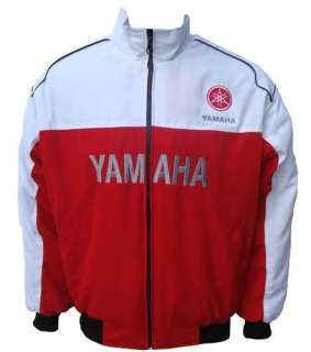 Yamaha Racing Jacket Red and White S XXL 3XL 4XL & UP  