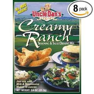 Uncle Dans Creamy Ranch With Milk Dressing, 0.7500 Ounce (Pack of 8 